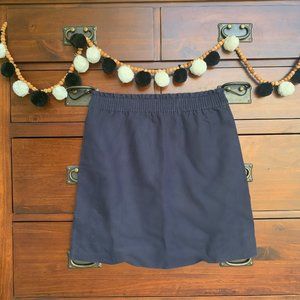 J.Crew Pull-On Linen Paper Bag Skirts (NAVY)